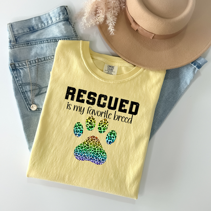 Rescued Is My Favorite Breed T-Shirt