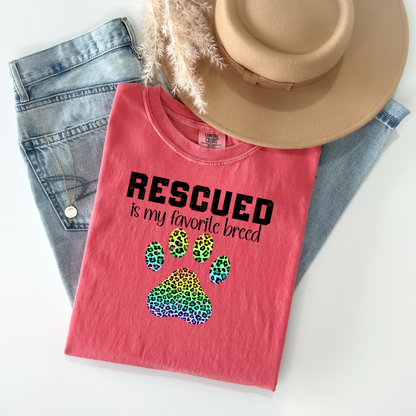 Rescued Is My Favorite Breed T-Shirt