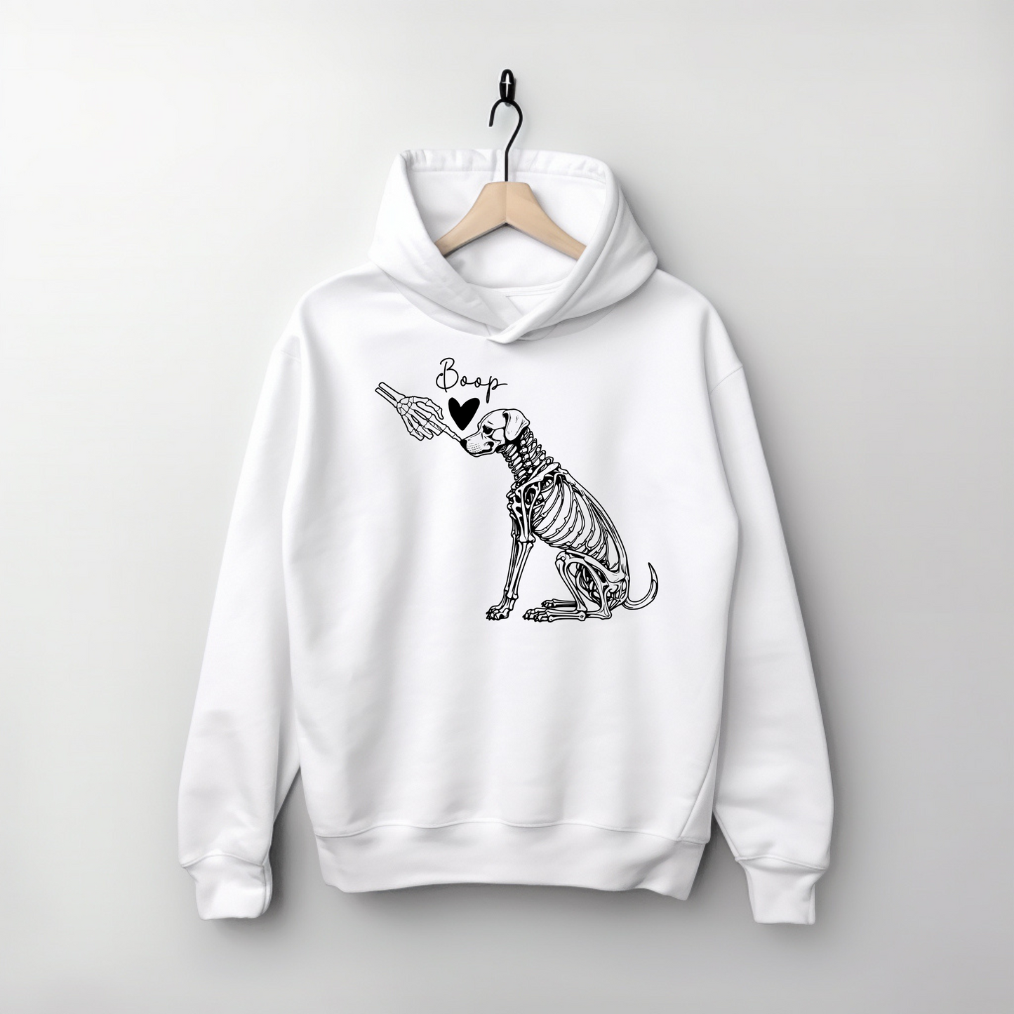 Skeleton Dog Boop Halloween Hoodie