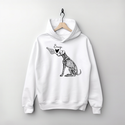 Skeleton Dog Boop Halloween Hoodie