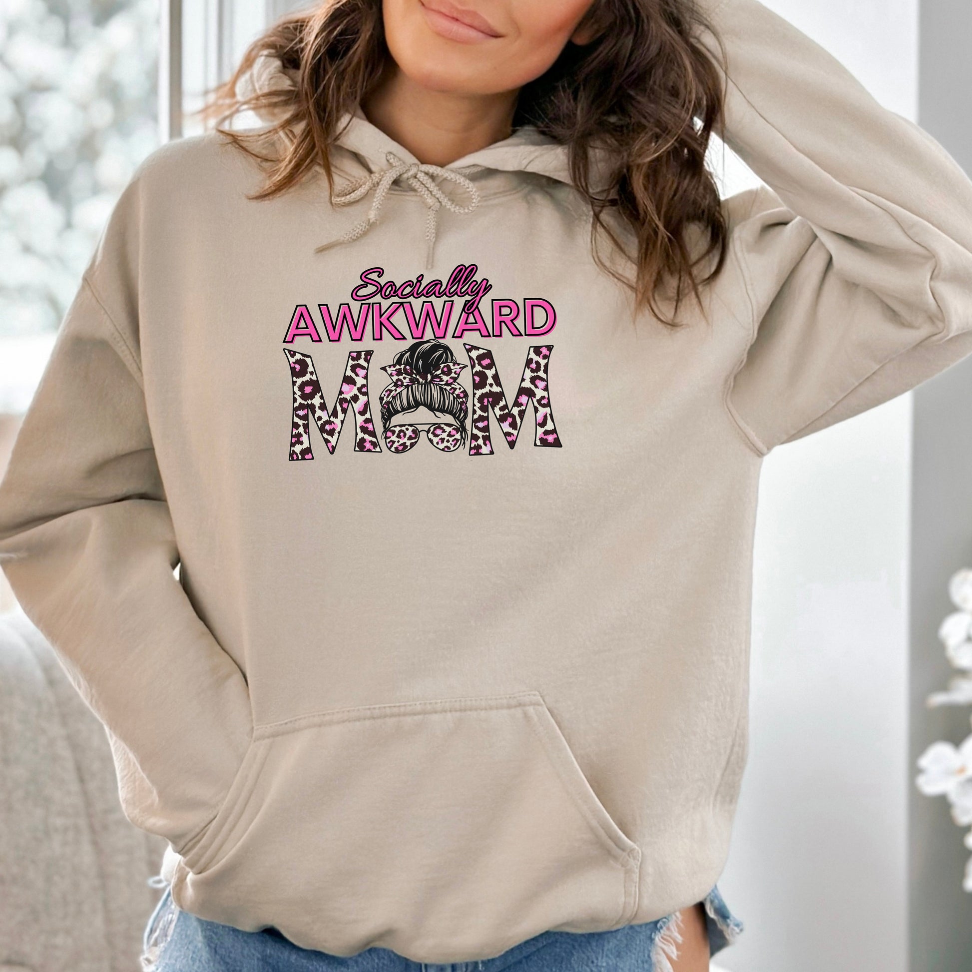 Socially Awkward Mom Hoodie Sweatshirt - WaveBerry Threads