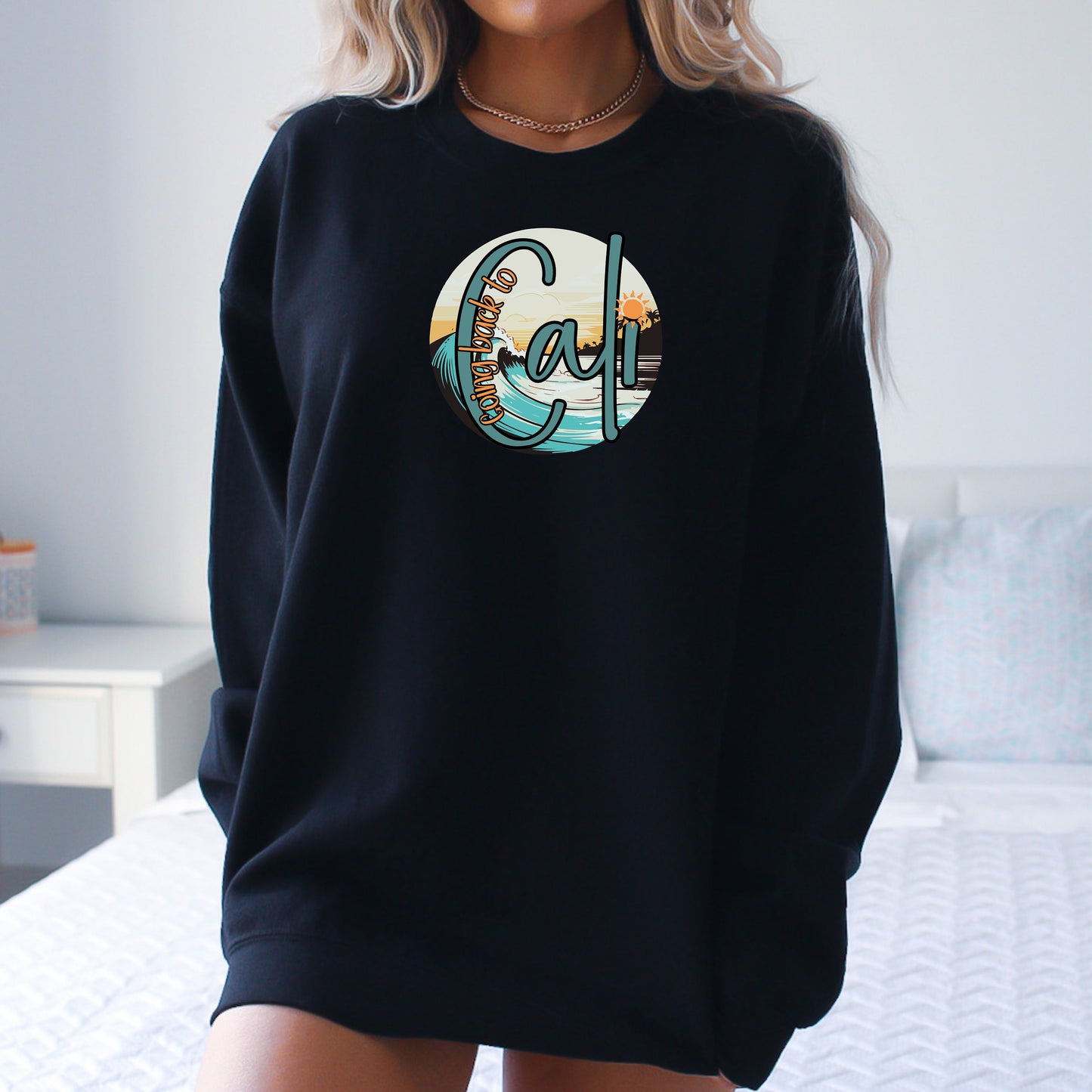 Going Back to Cali Biggie Crewneck Sweatshirt - WaveBerry Threads