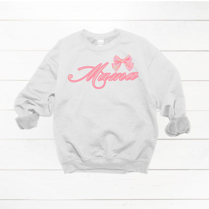 Mama Bow Crewneck Sweatshirt - WaveBerry Threads